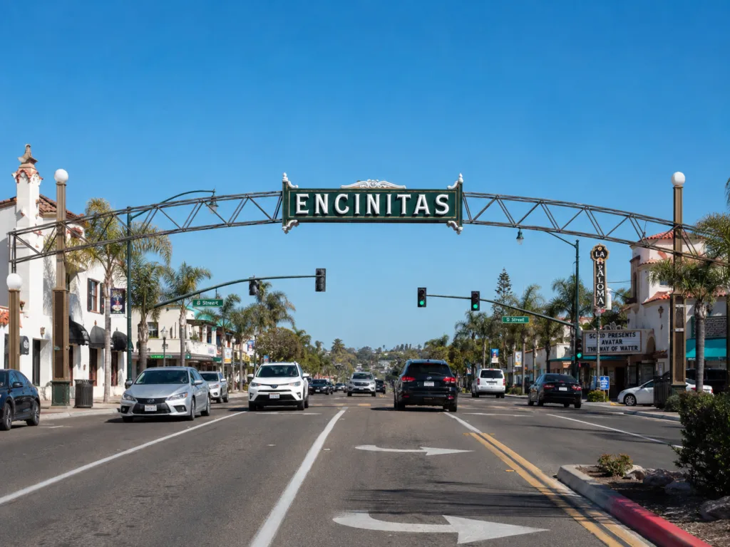 Archway in downtown Encinitas California.