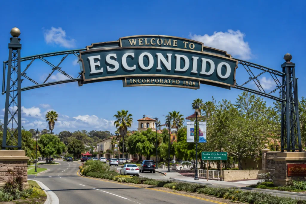City of Escondido Archway on Centre City Parkway in Escondido California